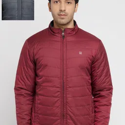 Status Quo Men Mock Collar Padded Jacket-image-55
