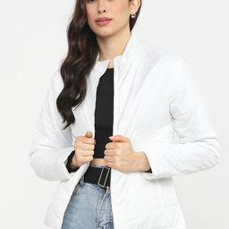 Tokyo Talkies Women White Puffer Jacket-picture-24