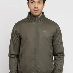 Status Quo Men Mock Collar Bomber Jacket-image-59