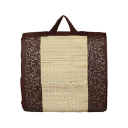 KALA DARSHAN CRAFTS BAZAR Brown and Beige Floral Handmade Cotton Carpet-image-64