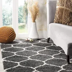 IMRA CARPET Grey Geometric Polyester Carpet-picture-43