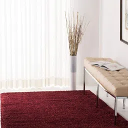 IMRA CARPET Maroon Rectangle Shaggy Carpet-picture-27