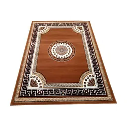 Safiya Carpet Rust Floral Water Resistant Polypropylene Carpet-image-12