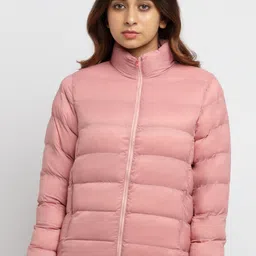 Status Quo Women Coral Puffer Jacket-image-46