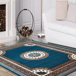 SANA CARPET Blue Rectangle Anti-Skid Carpet-image-29