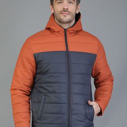 TQS Men Colourblocked Windcheater and Water Resistant Puffer Jacket-50