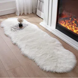 Cottonfry White Fur Anti-Skid Floor Runner-16