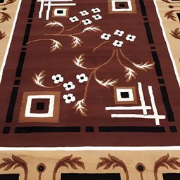SANA CARPET Brown Geometric Printed Anti-Skid Carpet-image-63
