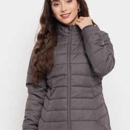 Duke Women Grey Padded Jacket-image-72