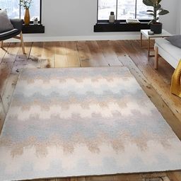 Sapana Carpet-Mats Grey & Blue Abstract Printed Anti Skid Contemporary Carpet-1