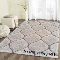 IMRA CARPET Grey Ethnic Motifs Shaggy Carpet-picture-17