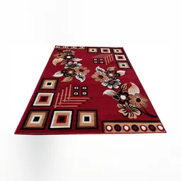 SANA CARPET Red Floral Anti-Skid Carpet-image-72