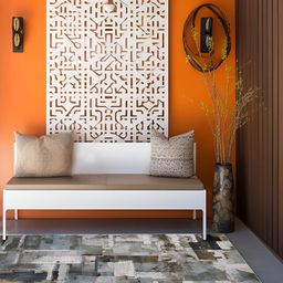 Sapana Carpet-Mats Beige & Grey Abstract Anti-Skid Carpet-54