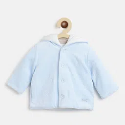 Chicco Infants Boys Blue Pure Cotton Insulator Open Front Jacket-image-47