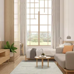 saraswatii global Beige & White Geometric Woolen Carpet-42