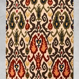 Art Avenue Red & Beige Ethnic Motifs Anti-Skid Woollen Carpet-35