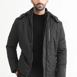 RARE RABBIT Men Culture Puffer Hooded Padded Jacket-50