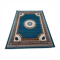 Safiya Carpet Blue Floral Water Resistant Carpets-38
