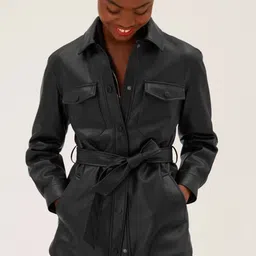 Marks & Spencer Women Black Longline Tailored Jacket-picture-33