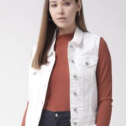 Xpose Women White Denim Jacket-34