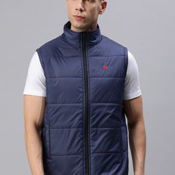 ONN Men Navy Blue Colourblocked Padded Jacket-picture-56