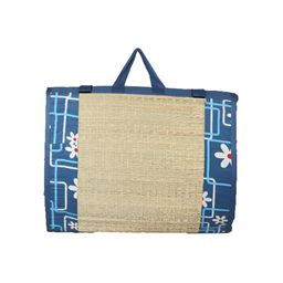 KALA DARSHAN CRAFTS BAZAR Blue and Beige Handmade Cotton Carpet-image-84
