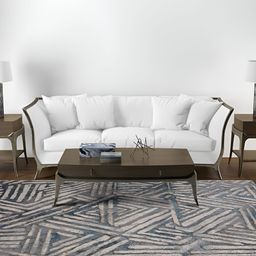 Sapana Carpet-Mats Blue & Beige Abstract Anti-Skid Carpet-image-6