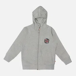 Bodycare Boys Typography Printed Hooded Neck Long Sleeves Fleece Bomber Jacket-picture-15