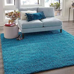 AaHo Decor Blue Woolen Shaggy Runner Carpets-image-38