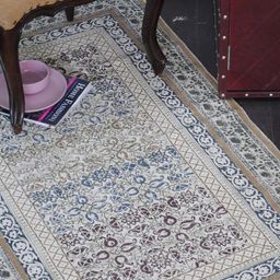 Art Avenue White & Blue Ethnic Motifs Printed Cotton Rectangular Carpet-image-71