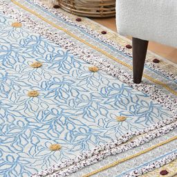 Art Avenue Blue Woven Design Traditional Carpet-31