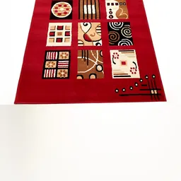 Safiya Carpet Red & Beige Floral Water Resistant Carpets-21