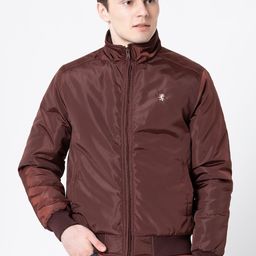 Red Tape Men Solid Brown Bomber Jacket-image-16