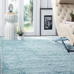 IMRA CARPET Turquoise Blue Solid Anti-Skid Polyester Carpet-picture-11
