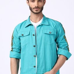 VOXATI Men Turquoise Blue Denim Jacket-picture-22