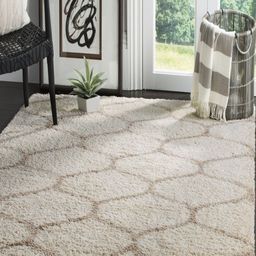 IMRA CARPET Beige Abstract Handmade Polyester Carpet-picture-1