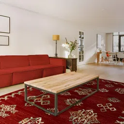 Sapana Carpet-Mats Maroon Traditional Anti-Skid Polypropylene Carpet-image-8