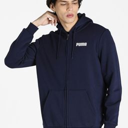 Puma Men Navy Blue ESS FZ FL M Regular Fit Track Hoodie-picture-27