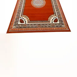 Safiya Carpet Orange Ethnic Motifs Water Resistant Polypropylene Carpet-picture-47