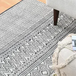Art Avenue Black Woven Design Ethnic Motifs Traditional Carpet-picture-58