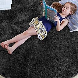 AaHo Decor Black Shaggy Carpet-image-38
