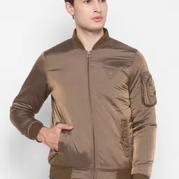 SPYKAR Men Metallic Copper Copper-Toned Bomber Jacket-picture-30