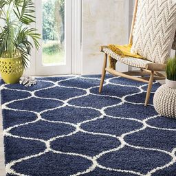 IMRA CARPET Navy Blue Geometric Anti-Skid Polyester Carpet-picture-24
