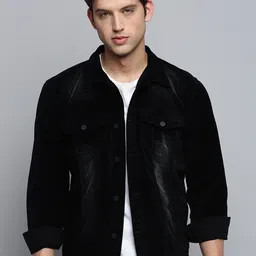 SHOWOFF Washed Spread Collar Denim Jacket-picture-53