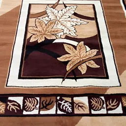 Safiya Carpet Gold-Toned Floral Water Resistant Carpets-image-58