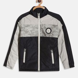 Octave Boys Grey & Black Colourblocked Padded Jacket-image-54
