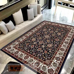 IMRA CARPET Blue Floral Woollen Carpet-image-49