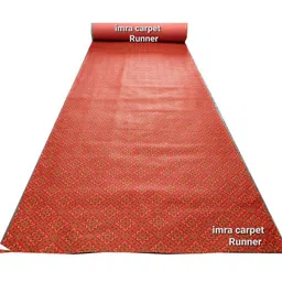 IMRA CARPET Red & Pink Floral Printed Shaggy Carpet-image-35