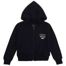 DYCA Boys Navy Blue Typography Printed Hooded Sweatshirt-28