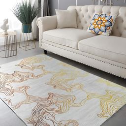 Sapana Carpet-Mats Rio Grey Abstract Printed Anti Skid Rectangle Contemporary Carpet-image-4